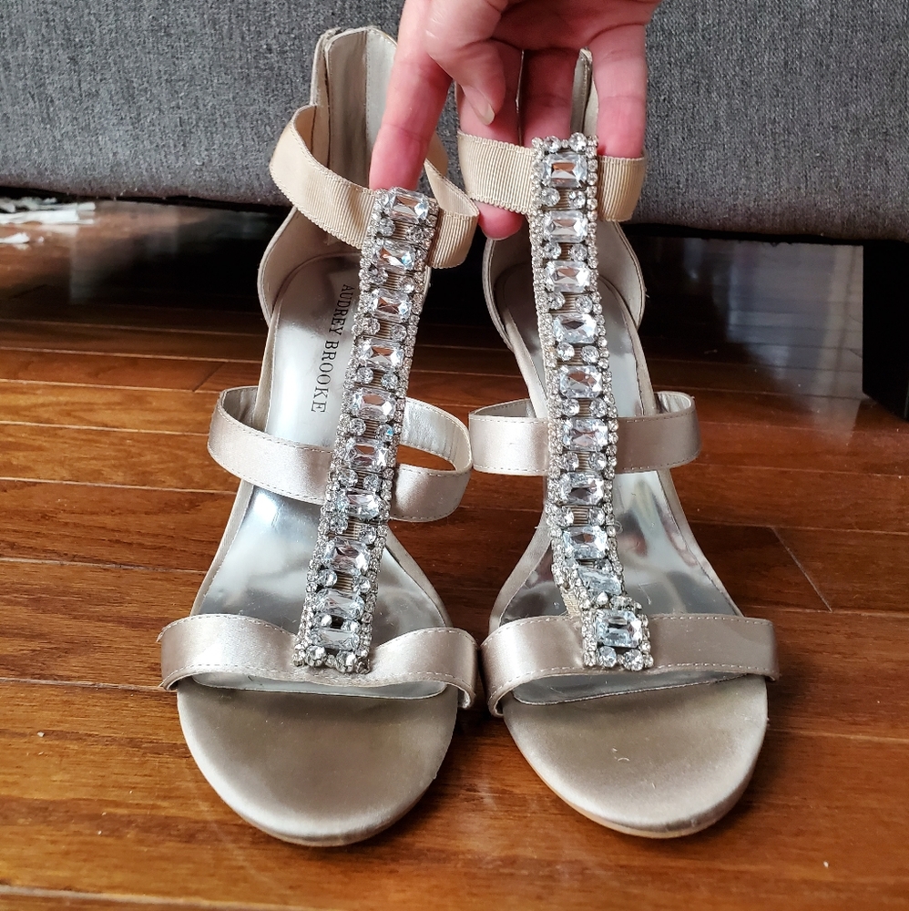 Rhinestone T-Strap Stiletto